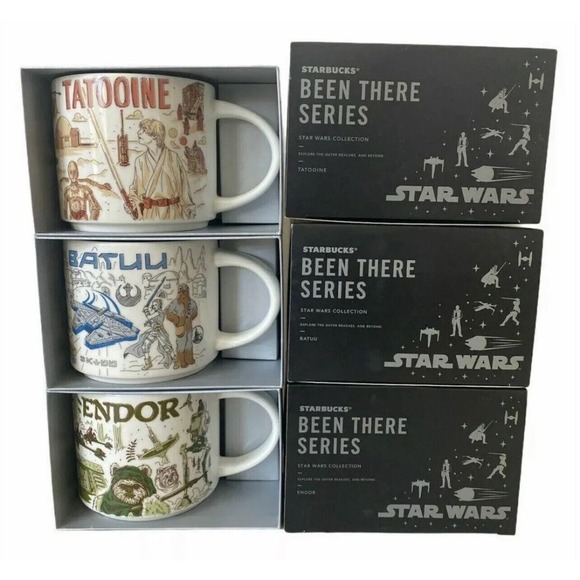 🔥 2021 Starbucks Star Wars Cups Set Tatooine Endor Batuu Been There Series Mugs - Picture 2 of 16